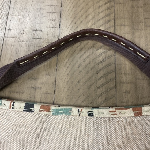 Nine West Boho Beaded Linen Tote Shoulder Bag with Gemstone Accents - Picture 5 of 7